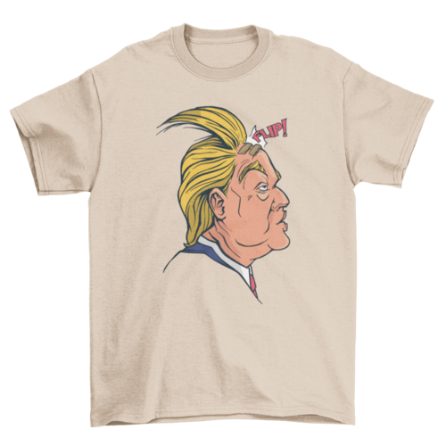 Donald Trump funny hair flip t-shirt - QIVERA VERADonald Trump funny hair flip t-shirtQIVERA VERAéco - responsable