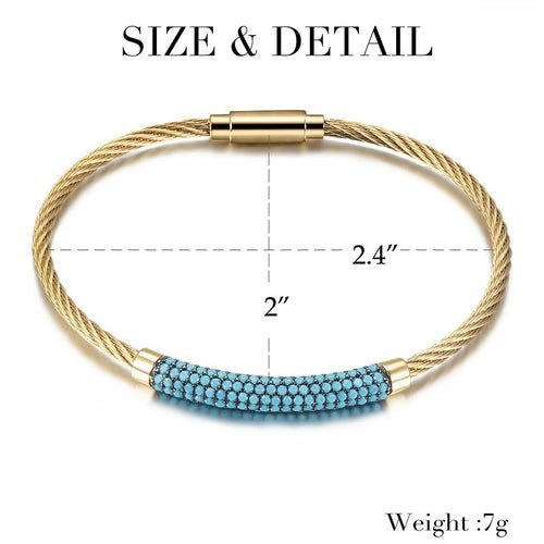 Gemstone Turquoise Bangle - QIVERA VERAGemstone Turquoise BangleQIVERA VERAéco - responsable