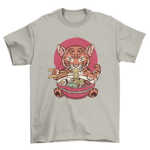 Baby tiger eating ramen food t-shirt - QIVERA VERABaby tiger eating ramen food t-shirtQIVERA VERAéco - responsable
