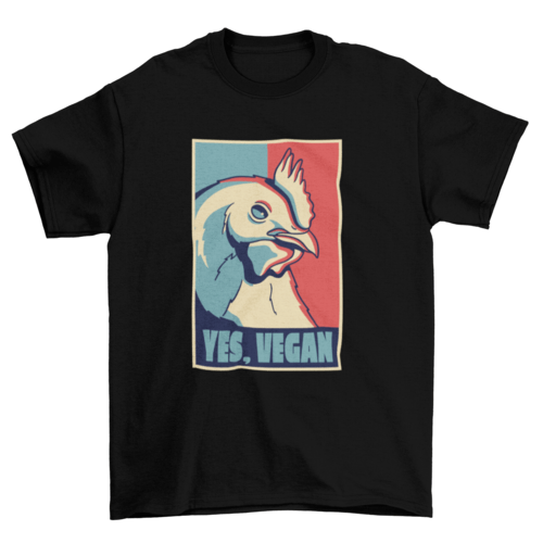 Chicken animal poster vegan t-shirt - QIVERA VERAChicken animal poster vegan t-shirtQIVERA VERAéco - responsable
