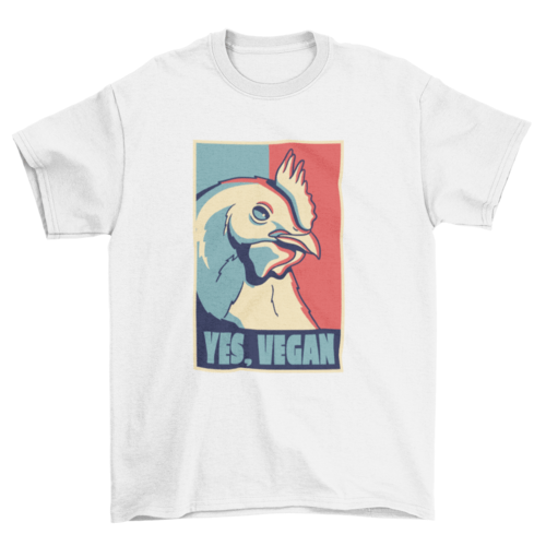 Chicken animal poster vegan t-shirt - QIVERA VERAChicken animal poster vegan t-shirtQIVERA VERAéco - responsable