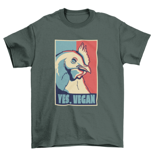 Chicken animal poster vegan t-shirt - QIVERA VERAChicken animal poster vegan t-shirtQIVERA VERAéco - responsable