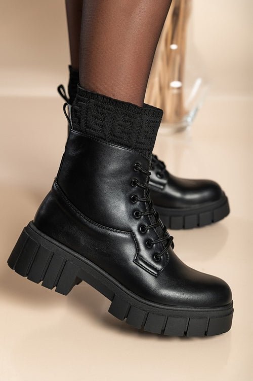 Lace - up ankle boots, U8BAX2078251, black - QIVERA VERALace - up ankle boots, U8BAX2078251, blackQIVERA VERAéco - responsable