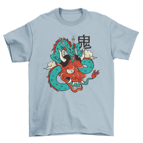 Oni mask dragon t-shirt - QIVERA VERAOni mask dragon t-shirtQIVERA VERAéco - responsable