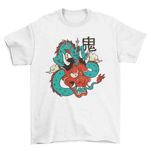Oni mask dragon t-shirt - QIVERA VERAOni mask dragon t-shirtQIVERA VERAéco - responsable