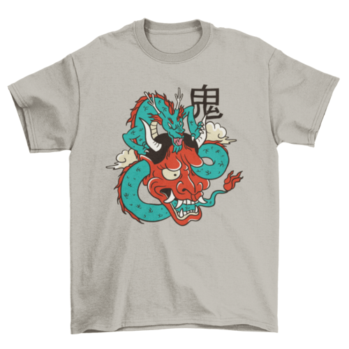 Oni mask dragon t-shirt - QIVERA VERAOni mask dragon t-shirtQIVERA VERAéco - responsable