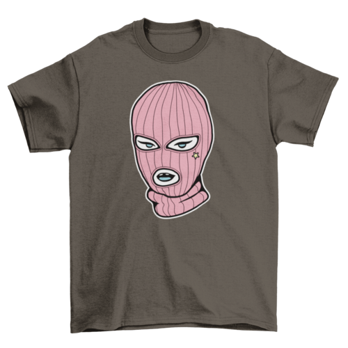 Pink Ski Mask T-shirt - QIVERA VERAPink Ski Mask T-shirtQIVERA VERAéco - responsable