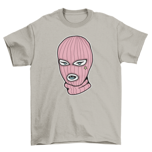 Pink Ski Mask T-shirt - QIVERA VERAPink Ski Mask T-shirtQIVERA VERAéco - responsable
