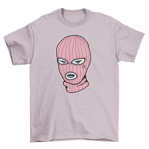 Pink Ski Mask T-shirt - QIVERA VERAPink Ski Mask T-shirtQIVERA VERAéco - responsable
