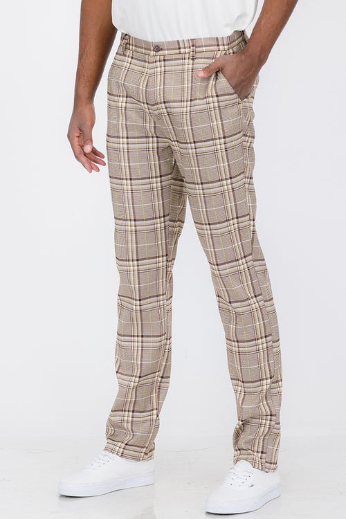 Plaid Slim Fit Trouser Pants - QIVERA VERAPlaid Slim Fit Trouser PantsQIVERA VERAéco - responsable
