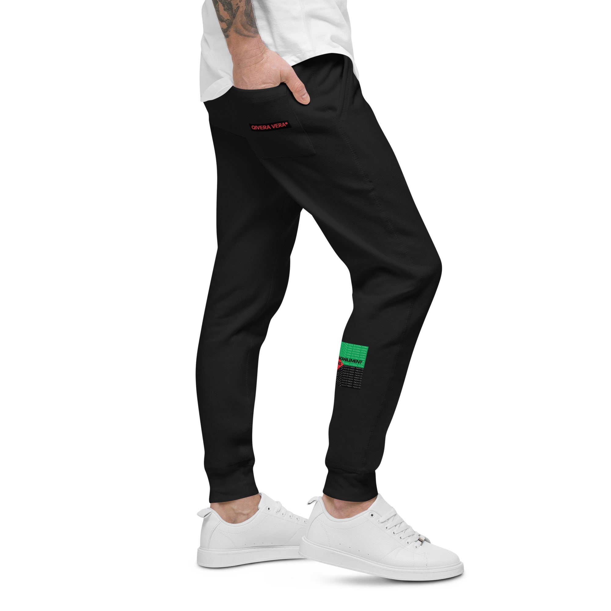 QIVERA VERA - Défavorablement Connus. Pantalon de survêtement en molleton unisexe - QIVERA VERAQIVERA VERA - Défavorablement Connus. Pantalon de survêtement en molleton unisexeQIVERA VERAéco - responsable