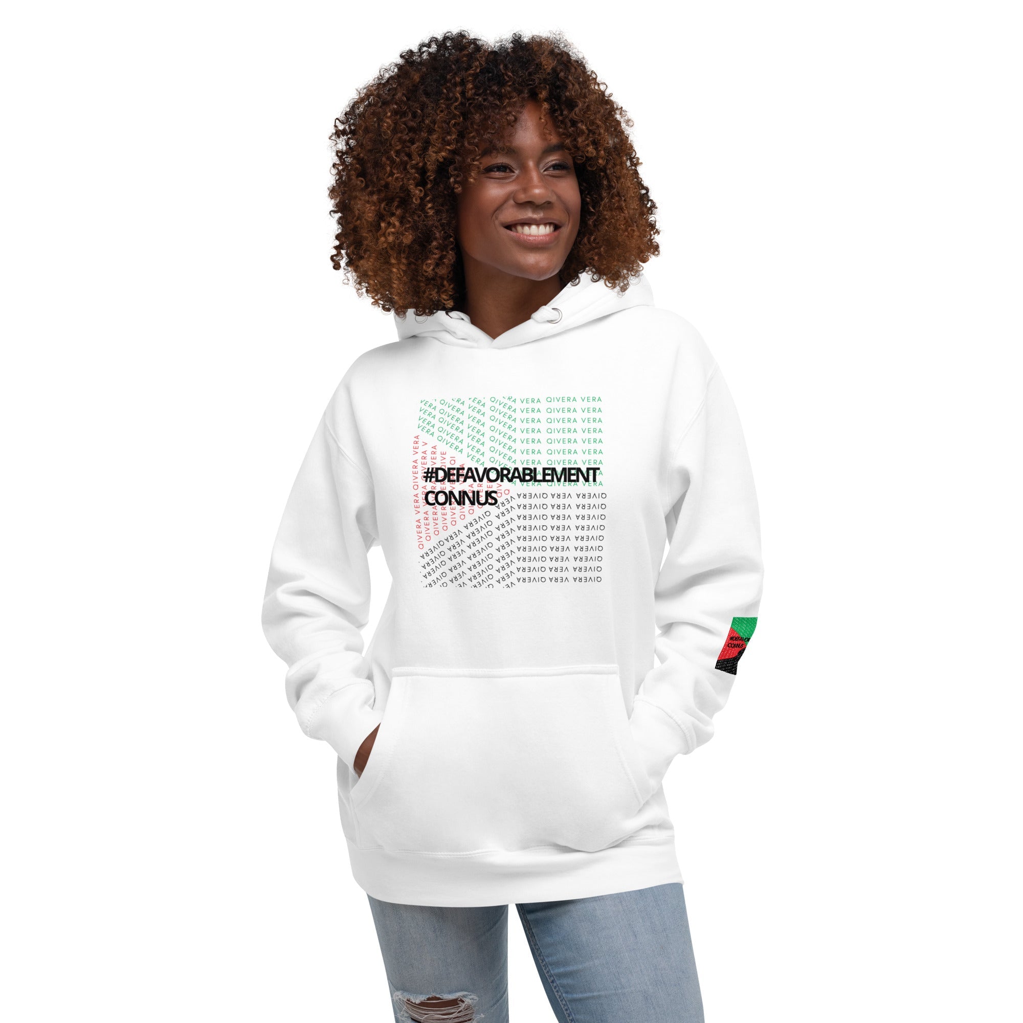 QIVERA VERA - Sweat à Capuche Unisexe "Défavorablement Connus" - QIVERA VERAQIVERA VERA - Sweat à Capuche Unisexe "Défavorablement Connus"QIVERA VERAéco - responsable
