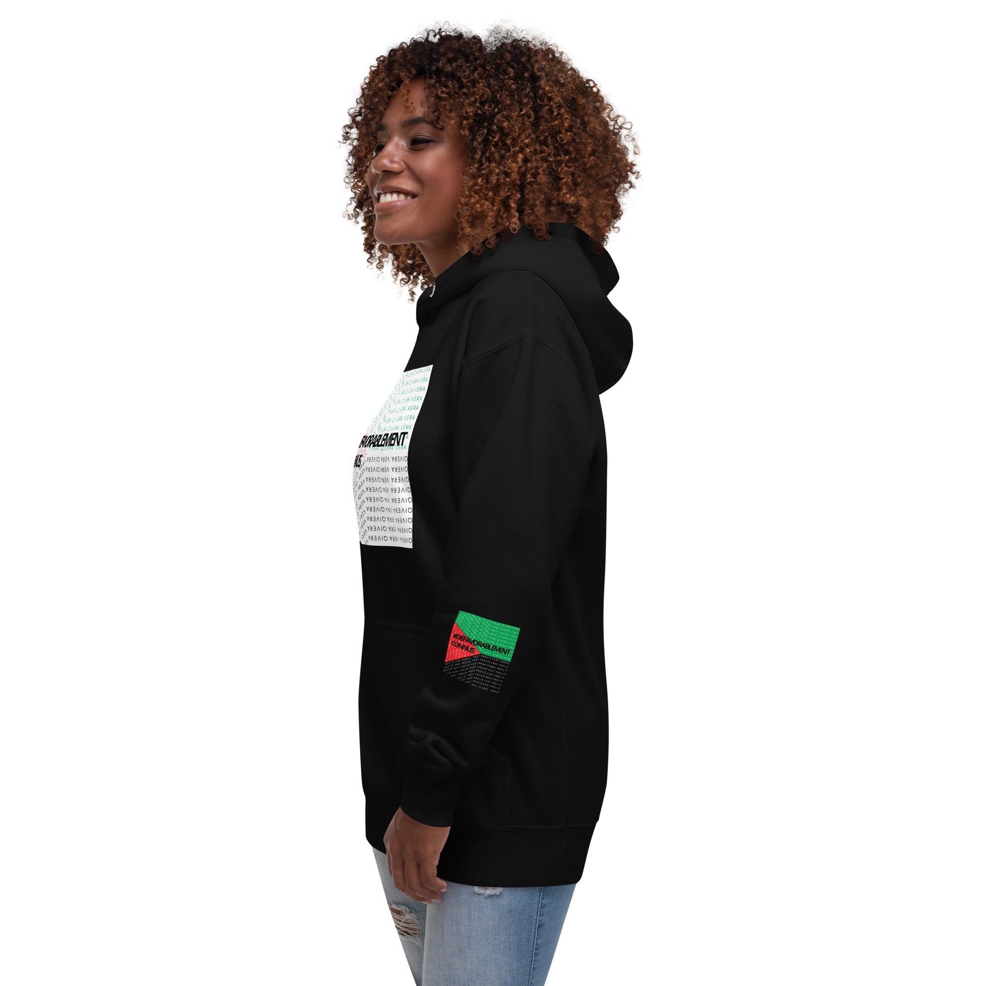 QIVERA VERA - Sweat à Capuche Unisexe "Défavorablement Connus" - QIVERA VERAQIVERA VERA - Sweat à Capuche Unisexe "Défavorablement Connus"QIVERA VERAéco - responsable