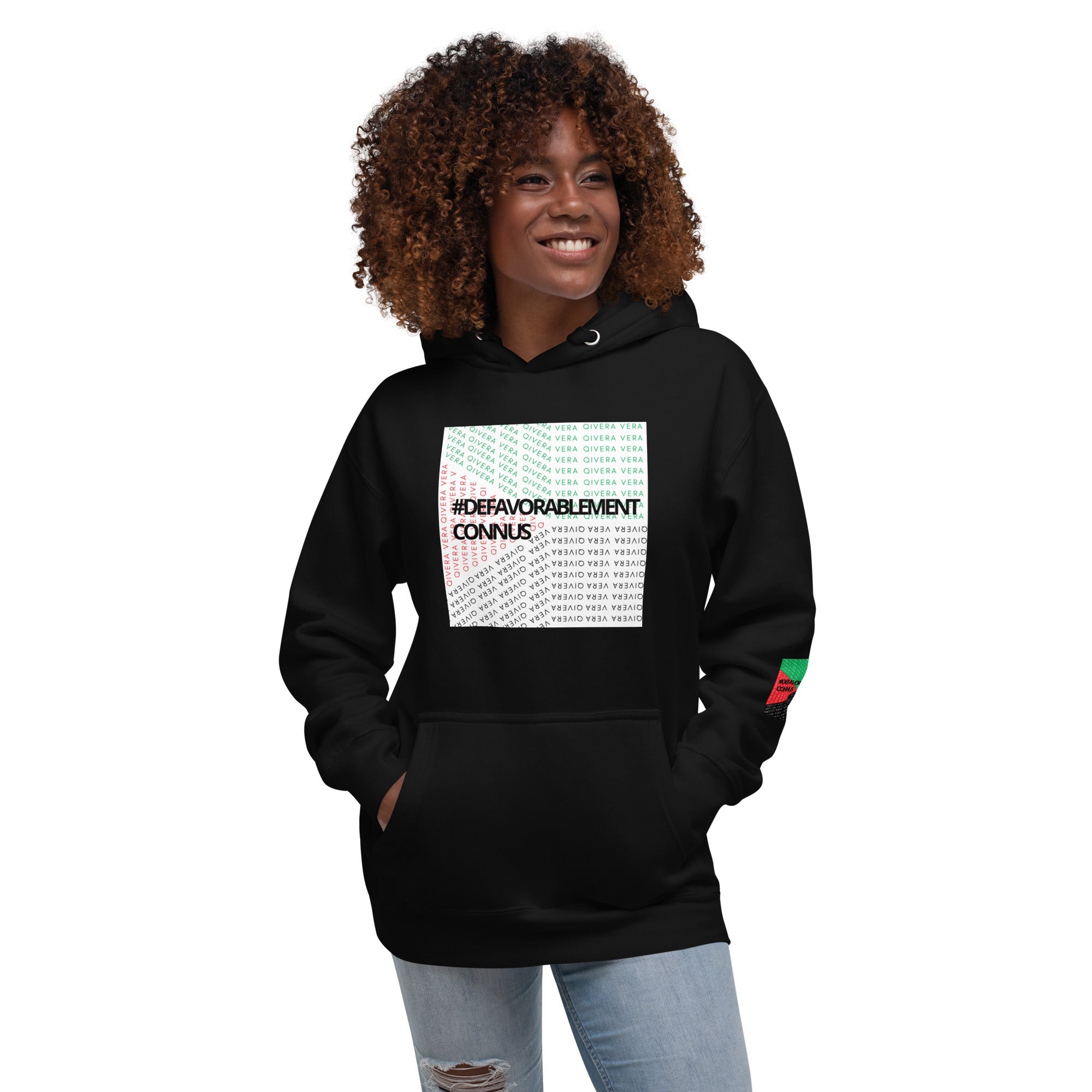 QIVERA VERA - Sweat à Capuche Unisexe "Défavorablement Connus" - QIVERA VERAQIVERA VERA - Sweat à Capuche Unisexe "Défavorablement Connus"QIVERA VERAéco - responsable