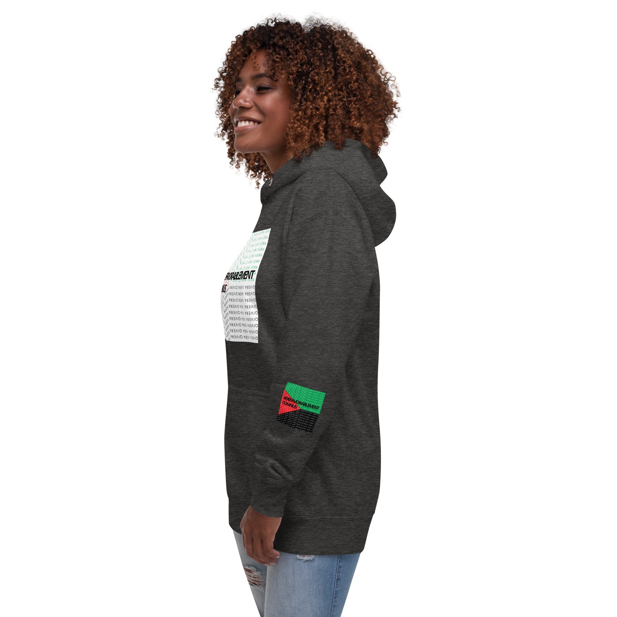 QIVERA VERA - Sweat à Capuche Unisexe "Défavorablement Connus" - QIVERA VERAQIVERA VERA - Sweat à Capuche Unisexe "Défavorablement Connus"QIVERA VERAéco - responsable