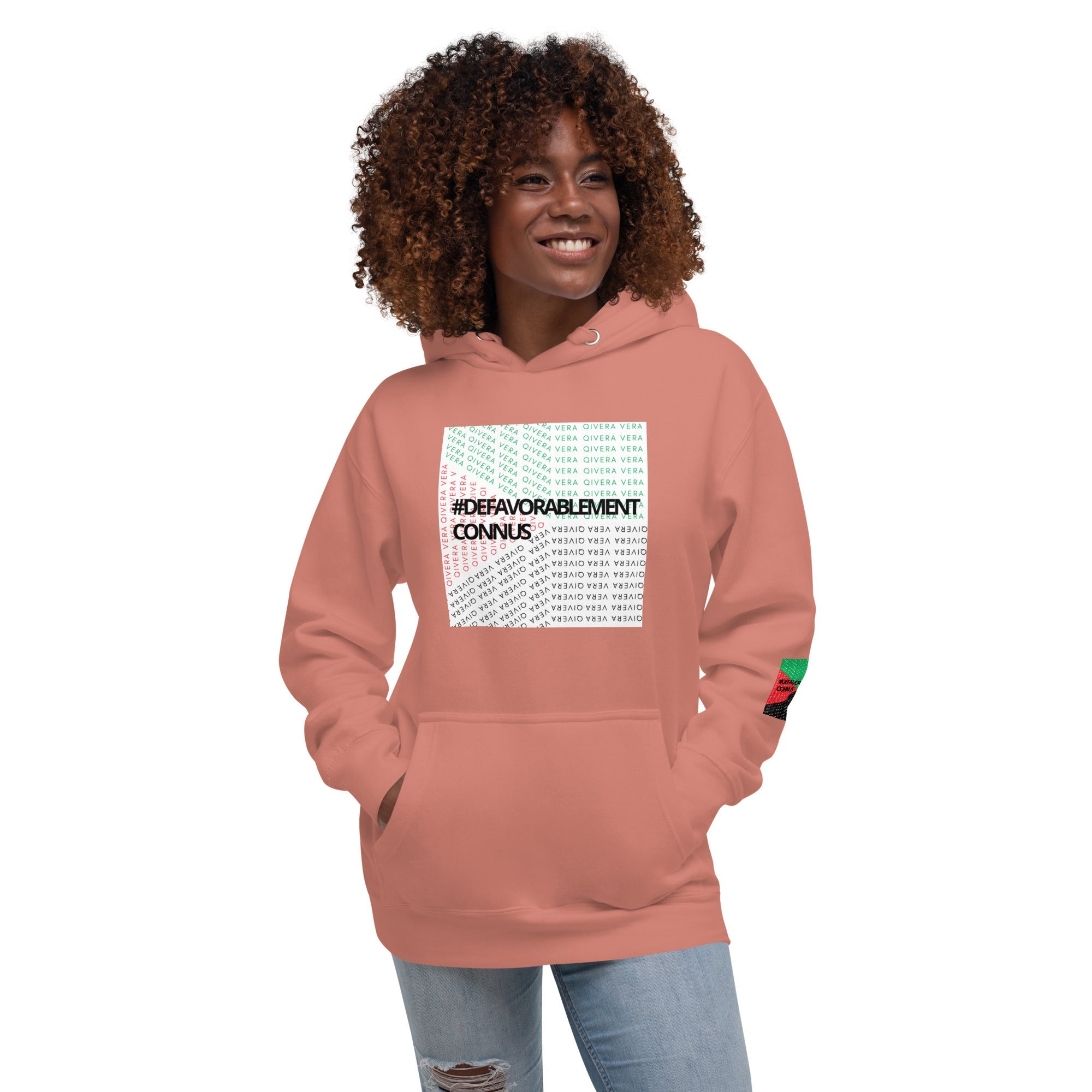 QIVERA VERA - Sweat à Capuche Unisexe "Défavorablement Connus" - QIVERA VERAQIVERA VERA - Sweat à Capuche Unisexe "Défavorablement Connus"QIVERA VERAéco - responsable