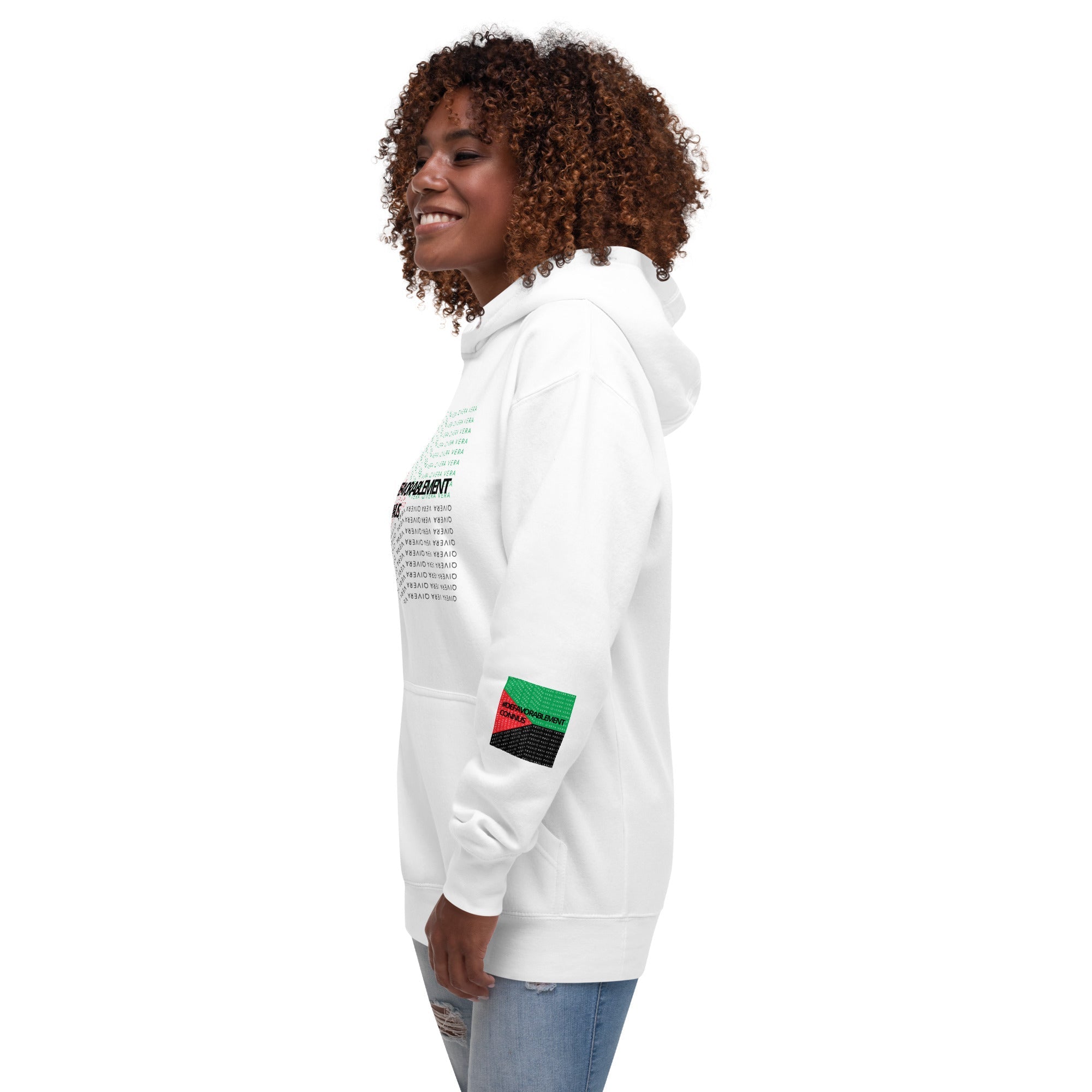 QIVERA VERA - Sweat à Capuche Unisexe "Défavorablement Connus" - QIVERA VERAQIVERA VERA - Sweat à Capuche Unisexe "Défavorablement Connus"QIVERA VERAéco - responsable