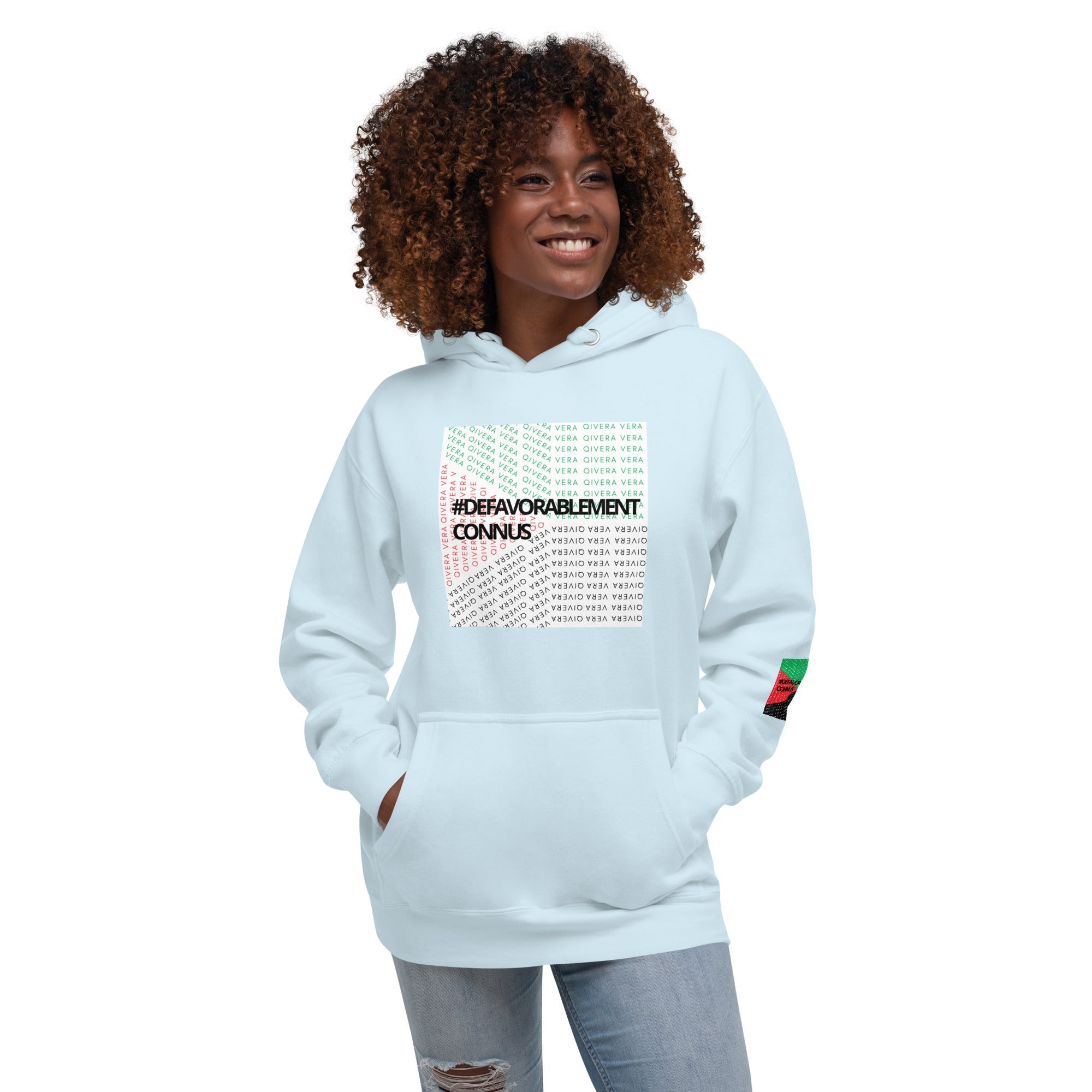 QIVERA VERA - Sweat à Capuche Unisexe "Défavorablement Connus" - QIVERA VERAQIVERA VERA - Sweat à Capuche Unisexe "Défavorablement Connus"QIVERA VERAéco - responsable