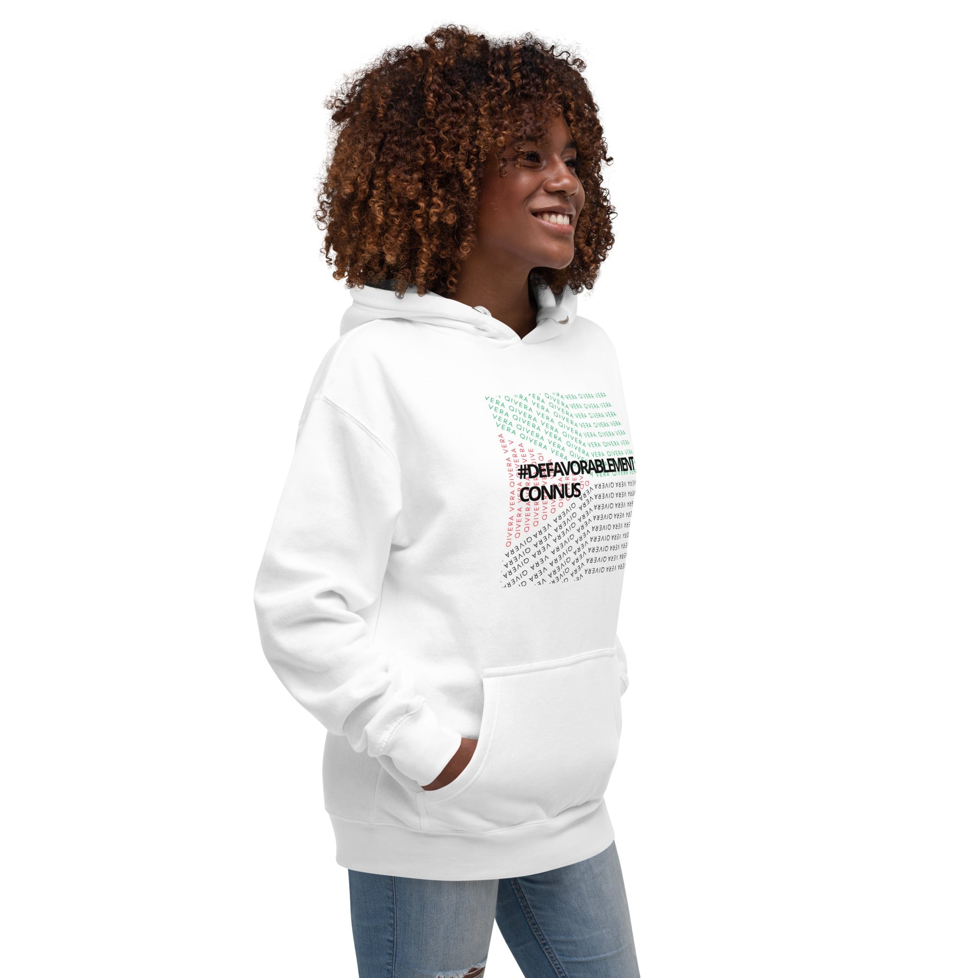 QIVERA VERA - Sweat à Capuche Unisexe "Défavorablement Connus" - QIVERA VERAQIVERA VERA - Sweat à Capuche Unisexe "Défavorablement Connus"QIVERA VERAéco - responsable