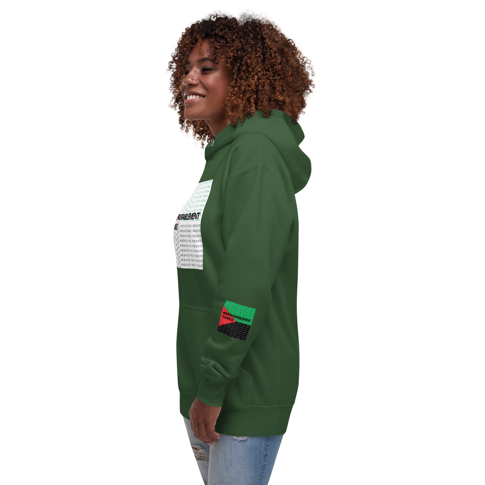 QIVERA VERA - Sweat à Capuche Unisexe "Défavorablement Connus" - QIVERA VERAQIVERA VERA - Sweat à Capuche Unisexe "Défavorablement Connus"QIVERA VERAéco - responsable