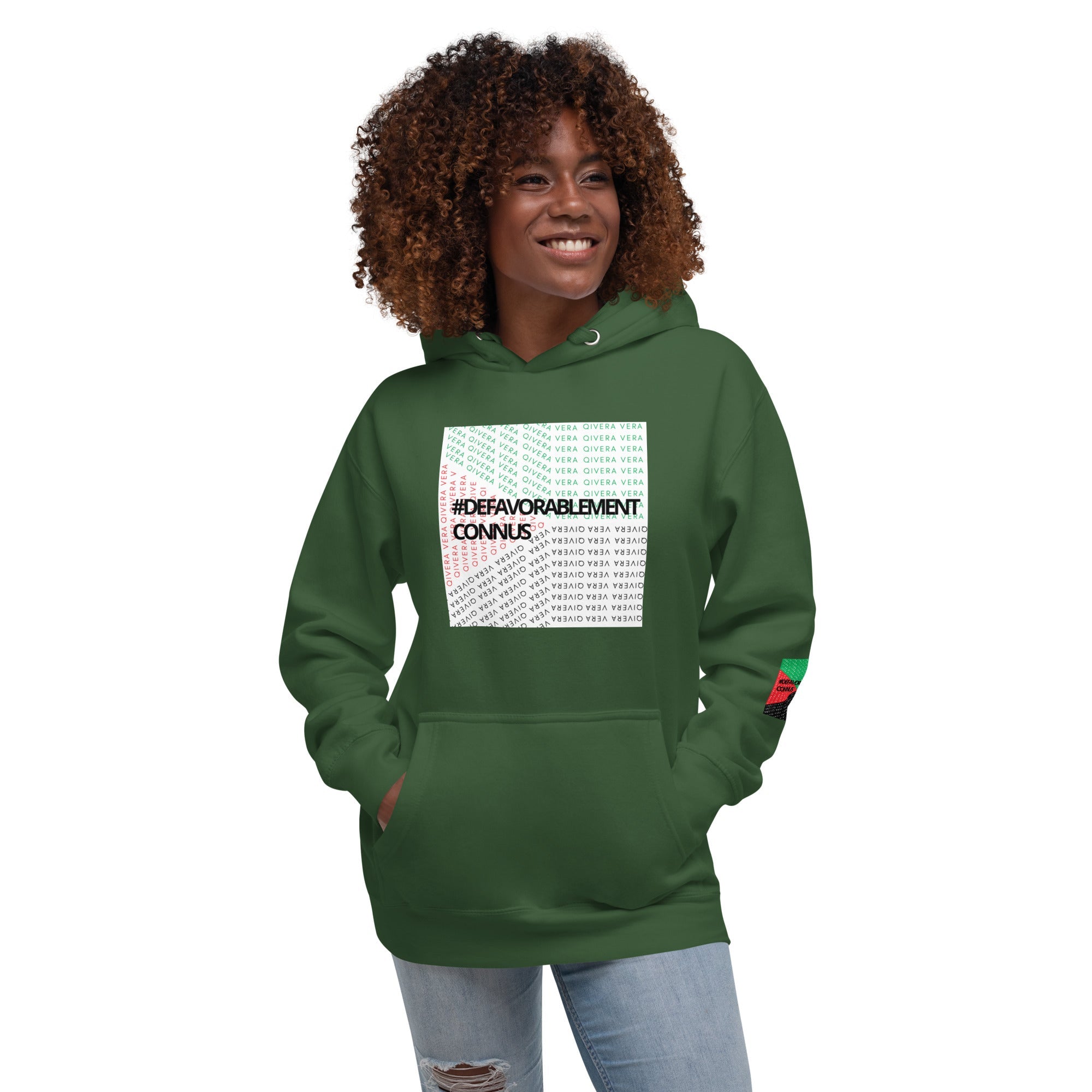 QIVERA VERA - Sweat à Capuche Unisexe "Défavorablement Connus" - QIVERA VERAQIVERA VERA - Sweat à Capuche Unisexe "Défavorablement Connus"QIVERA VERAéco - responsable