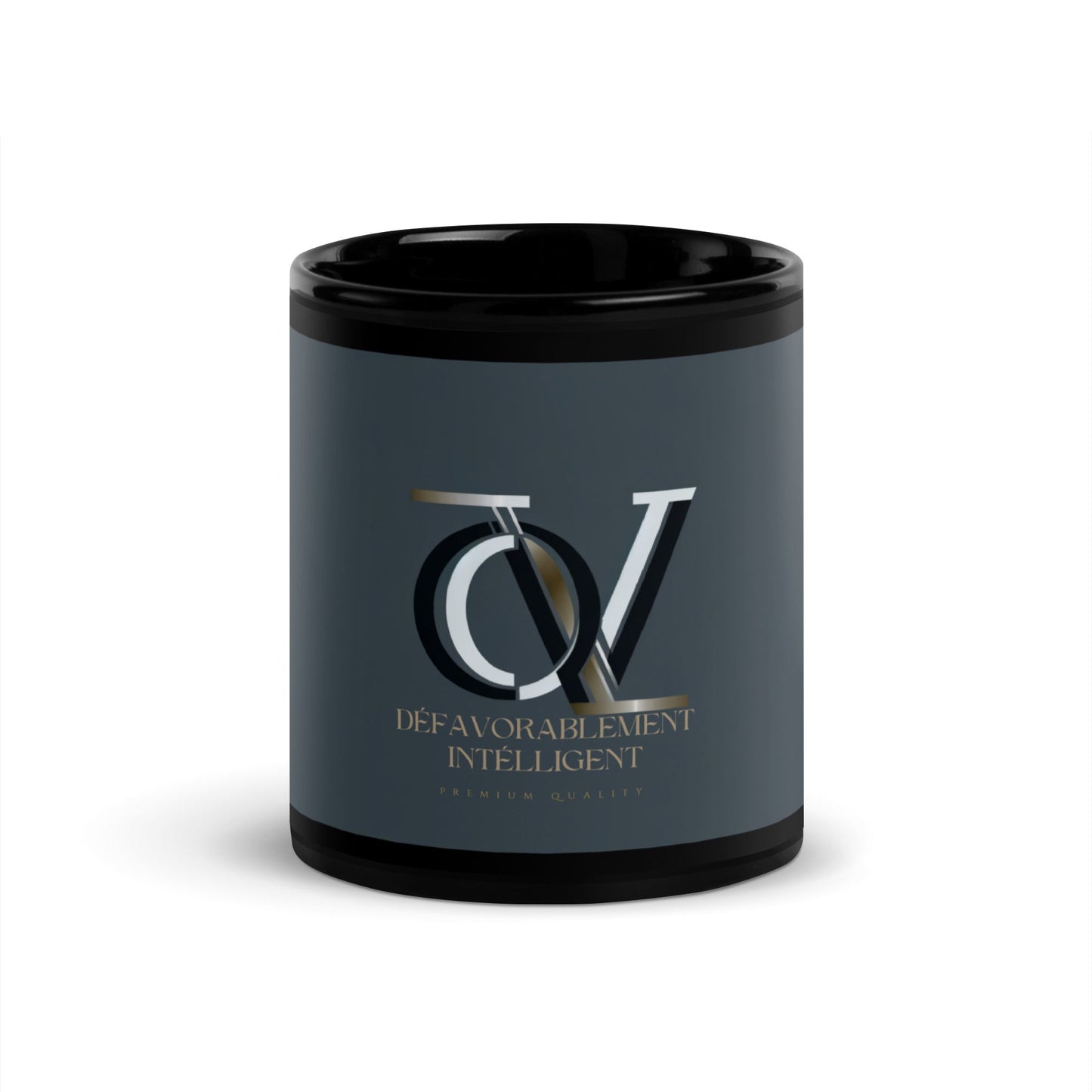 QIVERA VERA - DéfavorablementIntélligent _Mug brillant noir - QIVERA VERAQIVERA VERA - DéfavorablementIntélligent _Mug brillant noirQIVERA VERAéco - responsable