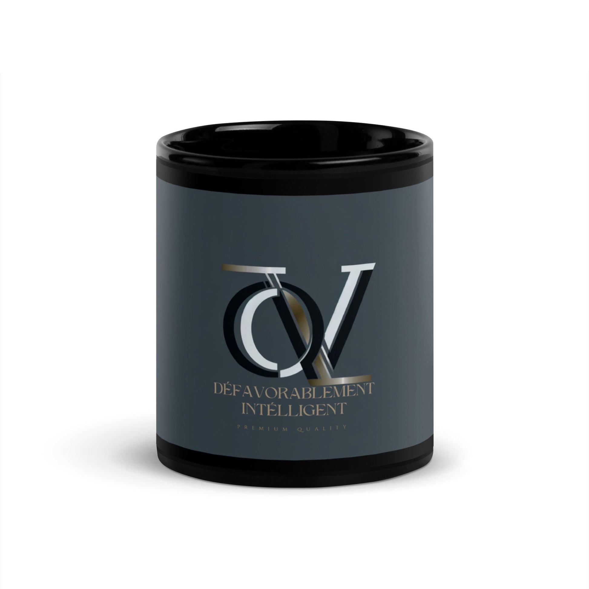 QIVERA VERA - DéfavorablementIntélligent _Mug brillant noir - QIVERA VERAQIVERA VERA - DéfavorablementIntélligent _Mug brillant noirQIVERA VERAéco - responsable