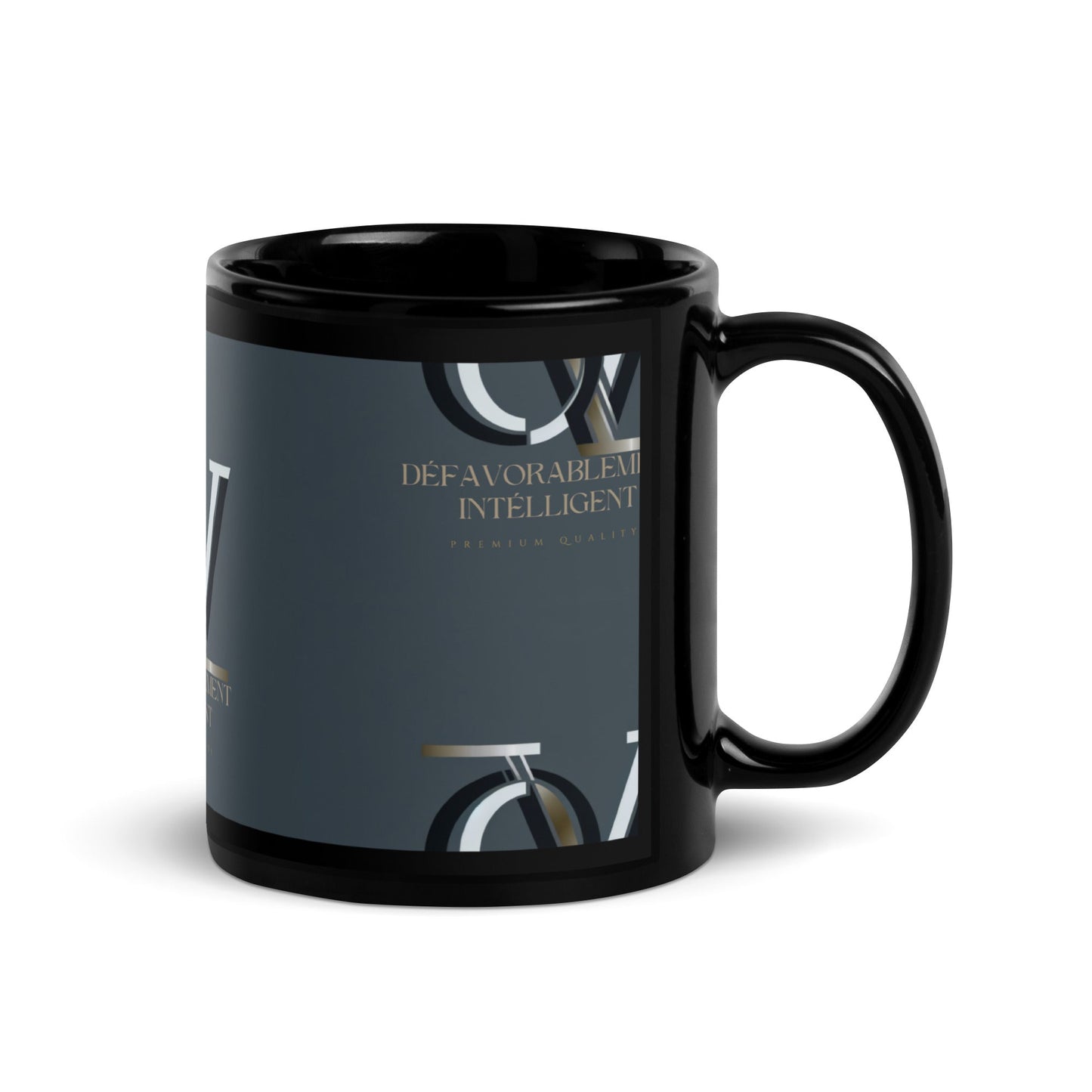 QIVERA VERA - DéfavorablementIntélligent _Mug brillant noir - QIVERA VERAQIVERA VERA - DéfavorablementIntélligent _Mug brillant noirQIVERA VERAéco - responsable
