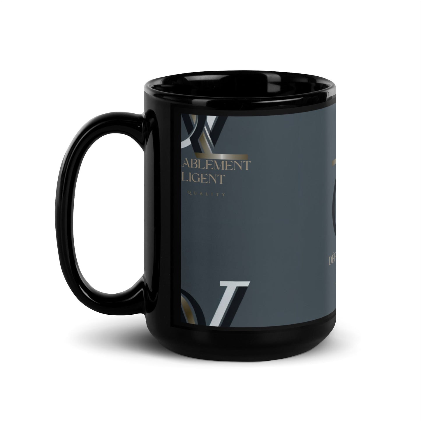 QIVERA VERA - DéfavorablementIntélligent _Mug brillant noir - QIVERA VERAQIVERA VERA - DéfavorablementIntélligent _Mug brillant noirQIVERA VERAéco - responsable