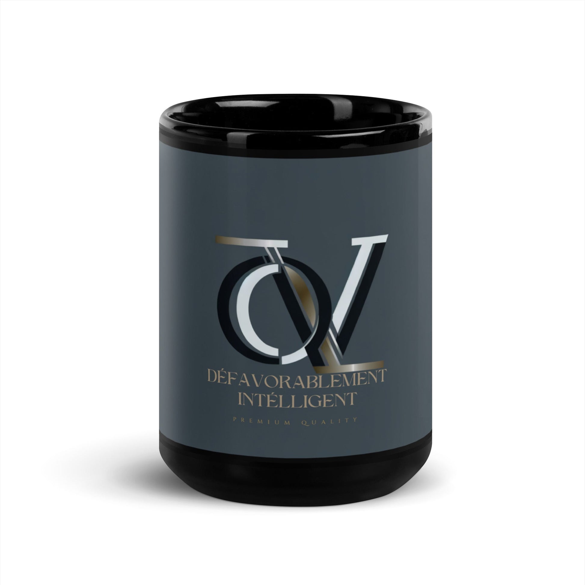 QIVERA VERA - DéfavorablementIntélligent _Mug brillant noir - QIVERA VERAQIVERA VERA - DéfavorablementIntélligent _Mug brillant noirQIVERA VERAéco - responsable